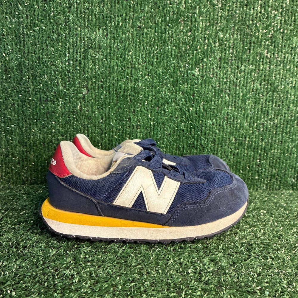 New Balance 237 Lifestyle Retro Mesh Suede Athletic Sneakers Blue Boys Size 12